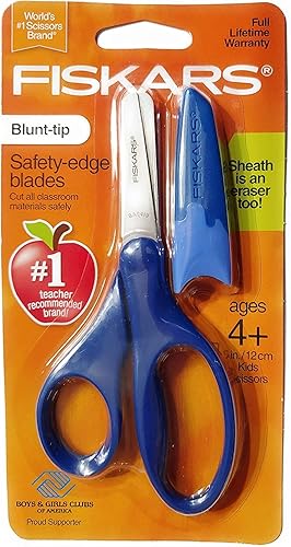 Fiskars Tijeras con punta roma Safety-edge Blade Azul marino