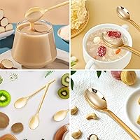 Vista 5 de DaYammi 100 cucharas de plástico doradas, cubiertos desechables, cubiertos de plástico resistentes, desechables, vajilla perfecta para cenas