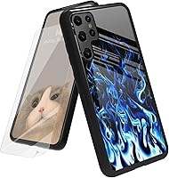 Vista 41 de Funda para Samsung Galaxy A12 5G con protector de pantalla, parte trasera de vidrio templado + TPU de silicona suave que absorbe los golpes