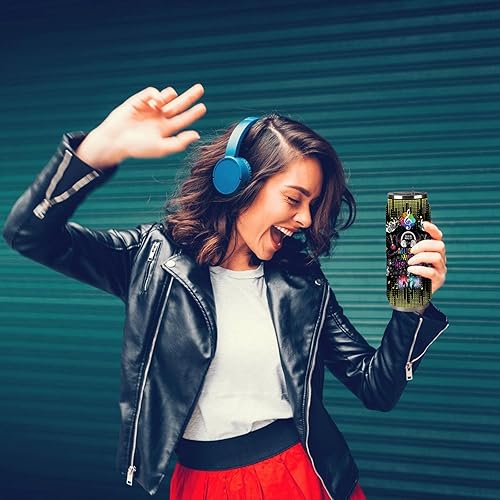 Miniatura 8 de YOPIGOT Regalos para amantes de la música para hombres y mujeres, vaso aislado de acero inoxidable con tapa con pajilla, regalo para amantes de la