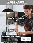 ILC Alexa Light Bulbs, 12W, Smart Light Bulb Compatible with Alexa Required Echo Device, 2700K-6000K Warm White to Daylight Turnable, A19 E26 No Hub Required (6 Packs)