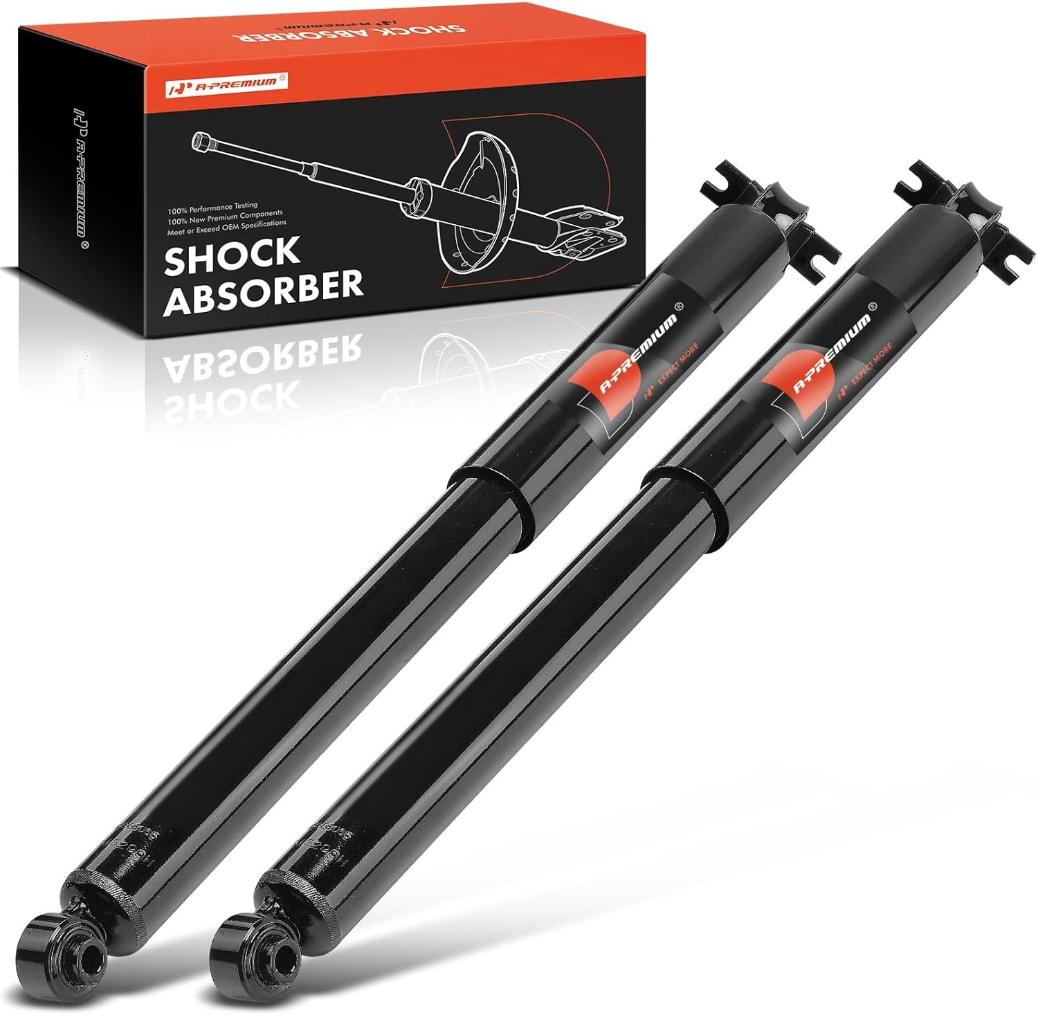 A-Premium Rear Pair (2) Shock Struts Absorber Compatible with Ford Excursion 2000-2005 RWD, Driver and Passenger Side