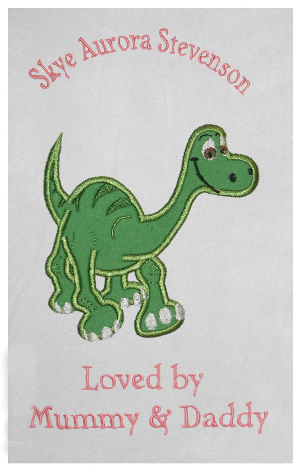 Oh Sew Simple ARLO PERSONALISED AND EMBROIDERED SUPER SOFT FLEECE BABY BLANKET (White Blanket) โ image 1