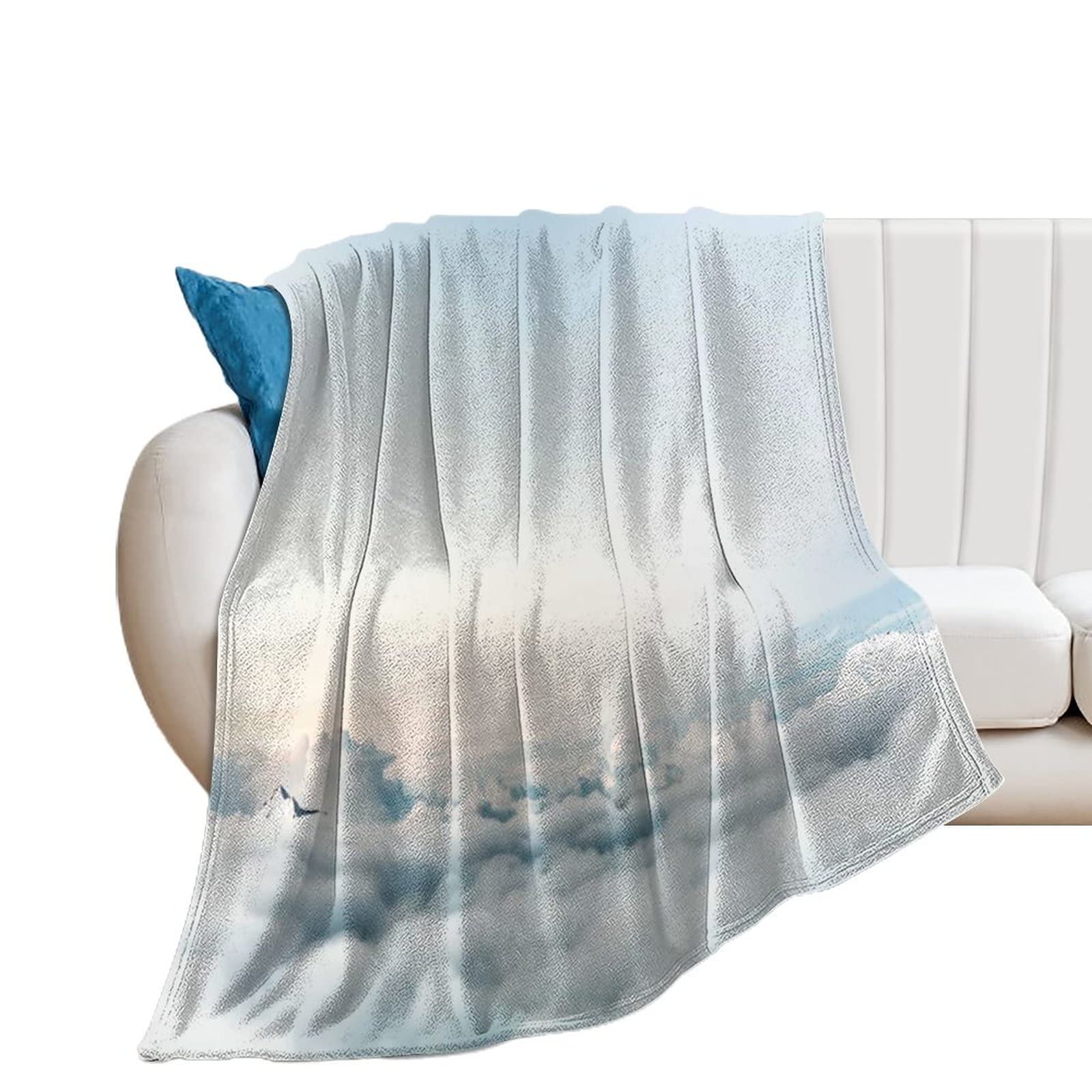 Couverture en flanelle anti-froid légère et pelucheuse pour grand lit deux places