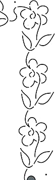 Quilting Creations Floral Border Quilt Stencil Continuous, 2"