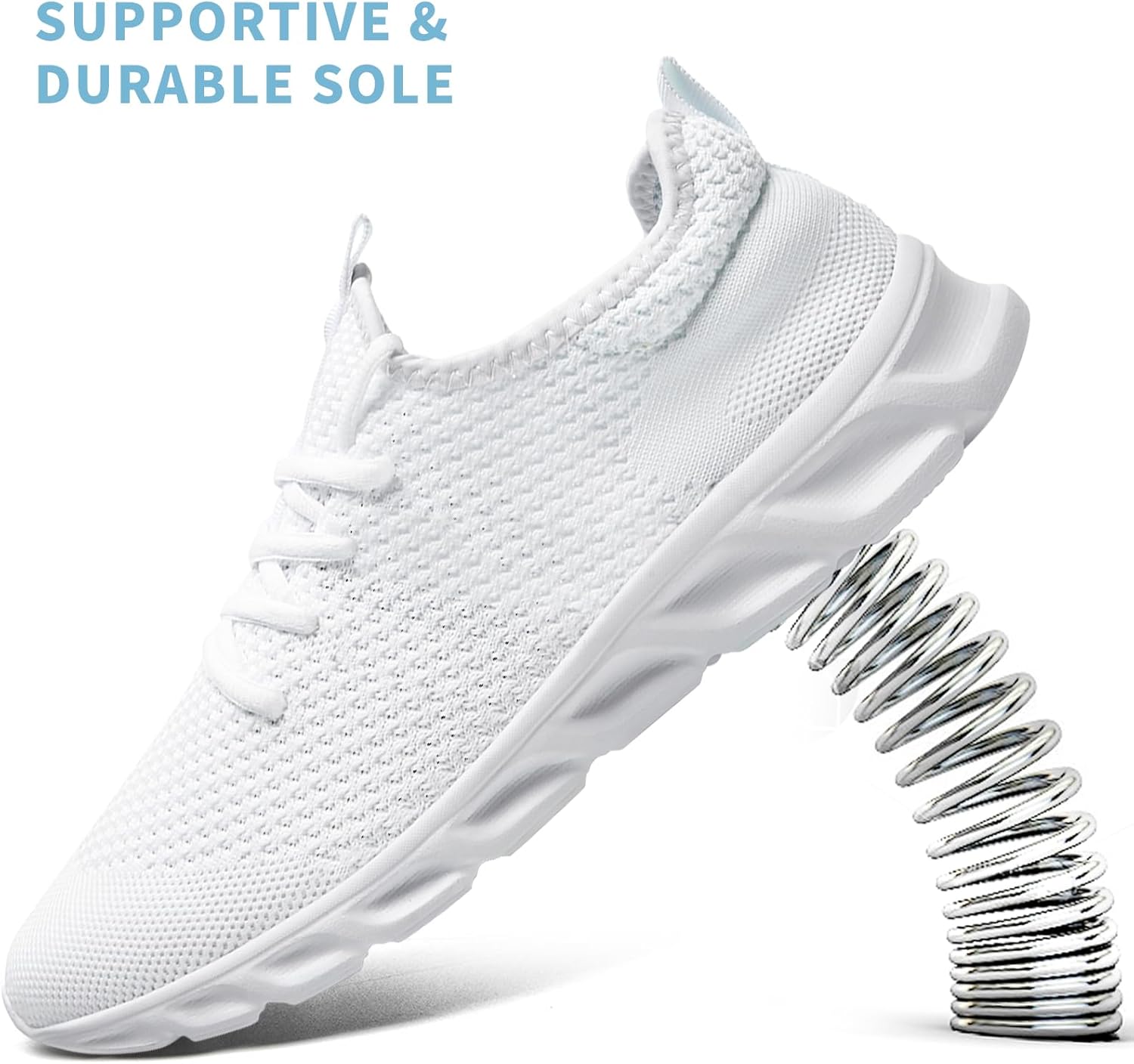 Mens Running Shoes Walking Tennis Sneakers Slip on Gym Workout Athletic Lightweight Casual Sport Shoes
