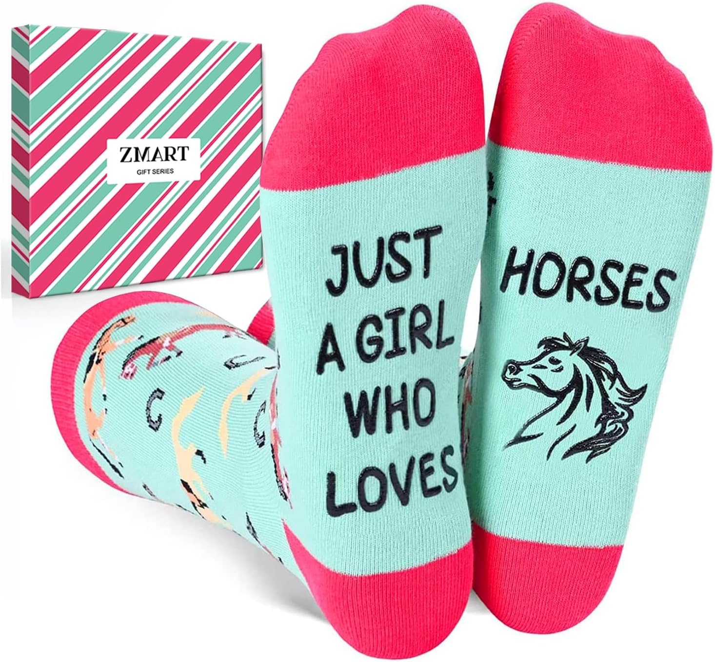 Funny Animal Socks for Women - Horse Cow Gifts, Pig Goat Duck Chicken Socks for Teens