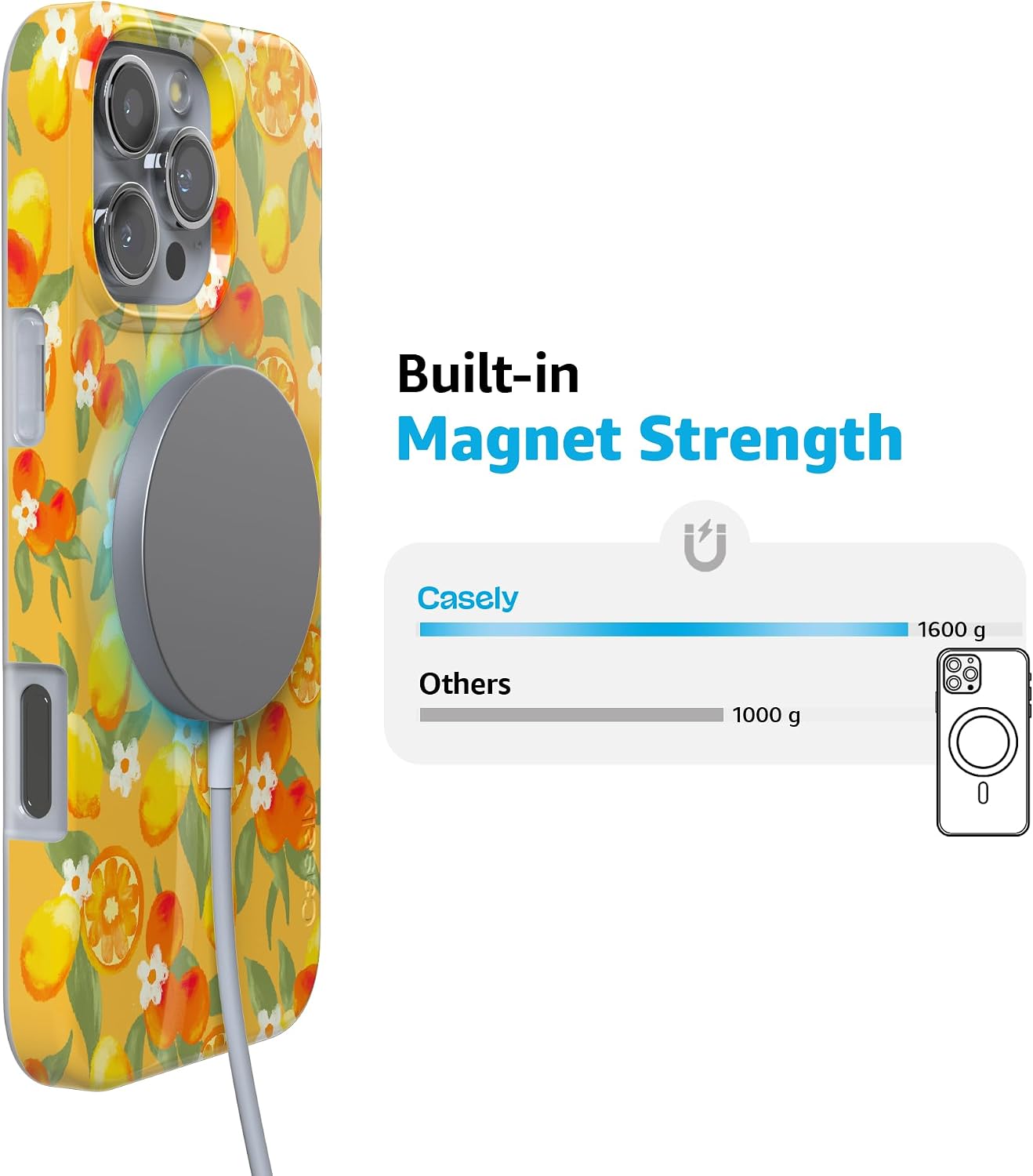 Casely iPhone 16 Pro Case | Positano | Dippin' Daisy's Italian Coast | Compatible with MagSafe | Classic Ultra Slim Design