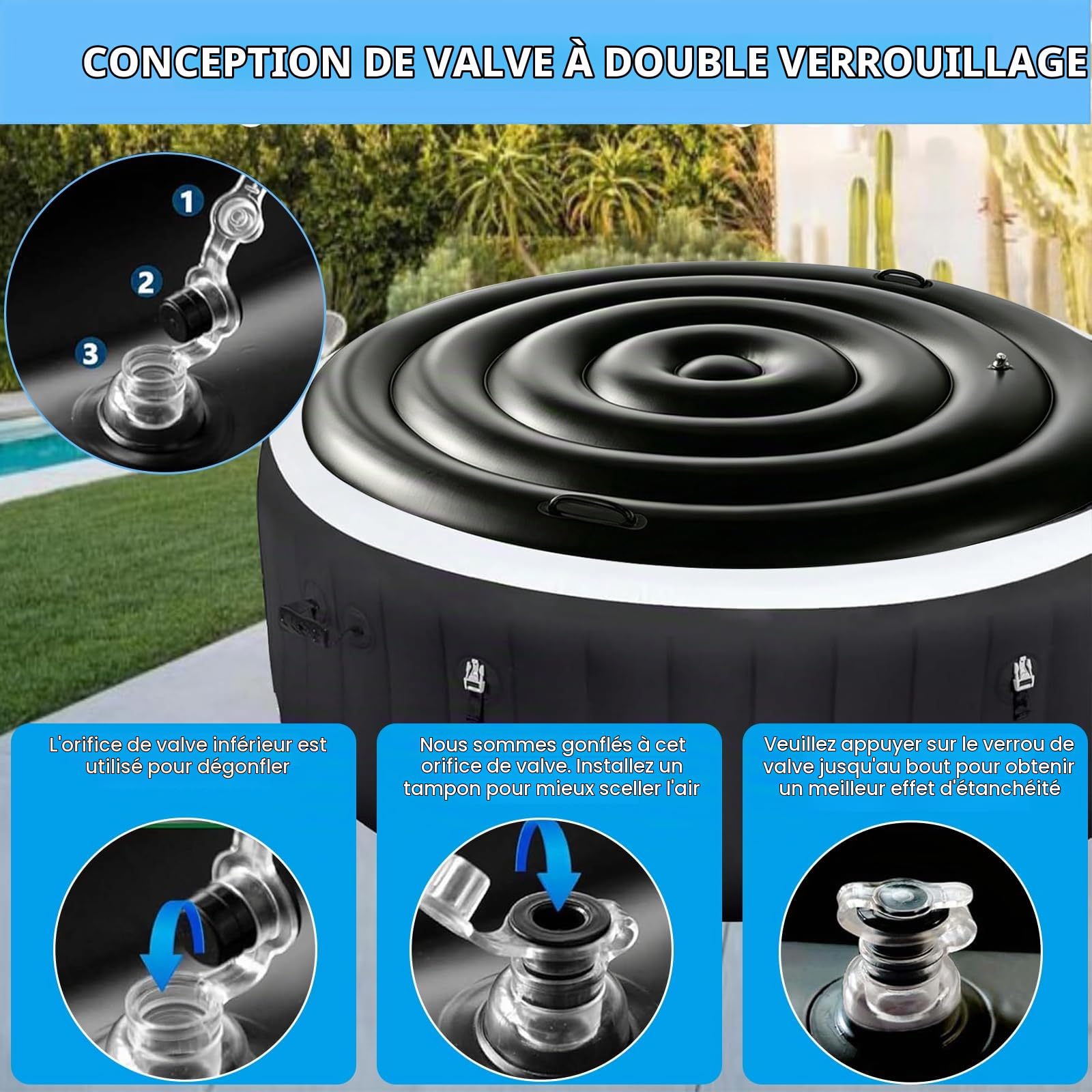 Housse gonflable pour jacuzzi