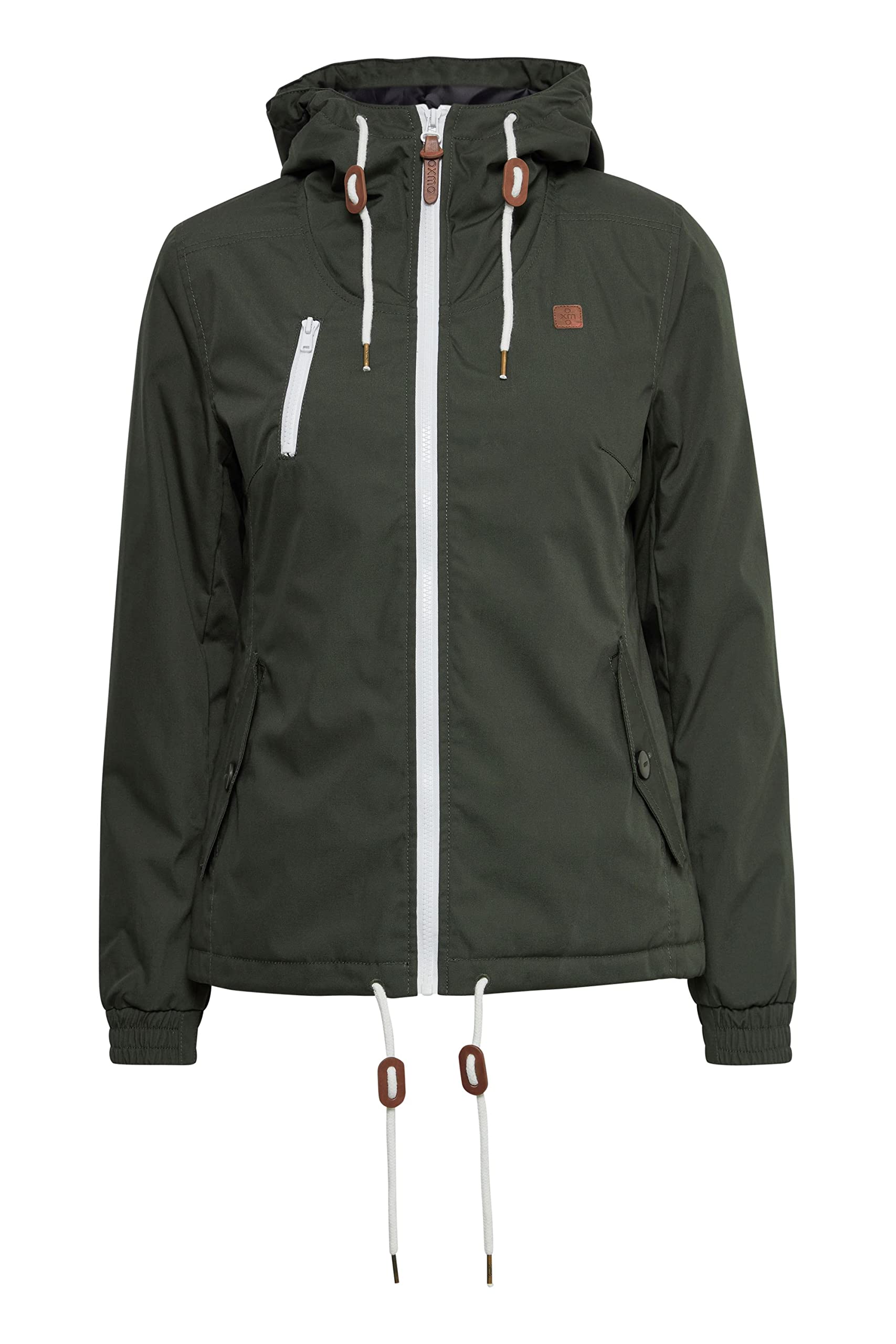 OXMO OXTilda Damen Jacke Übergangsjacke mit Kapuze Kordelzügen Eingrifftaschen Regular fit
