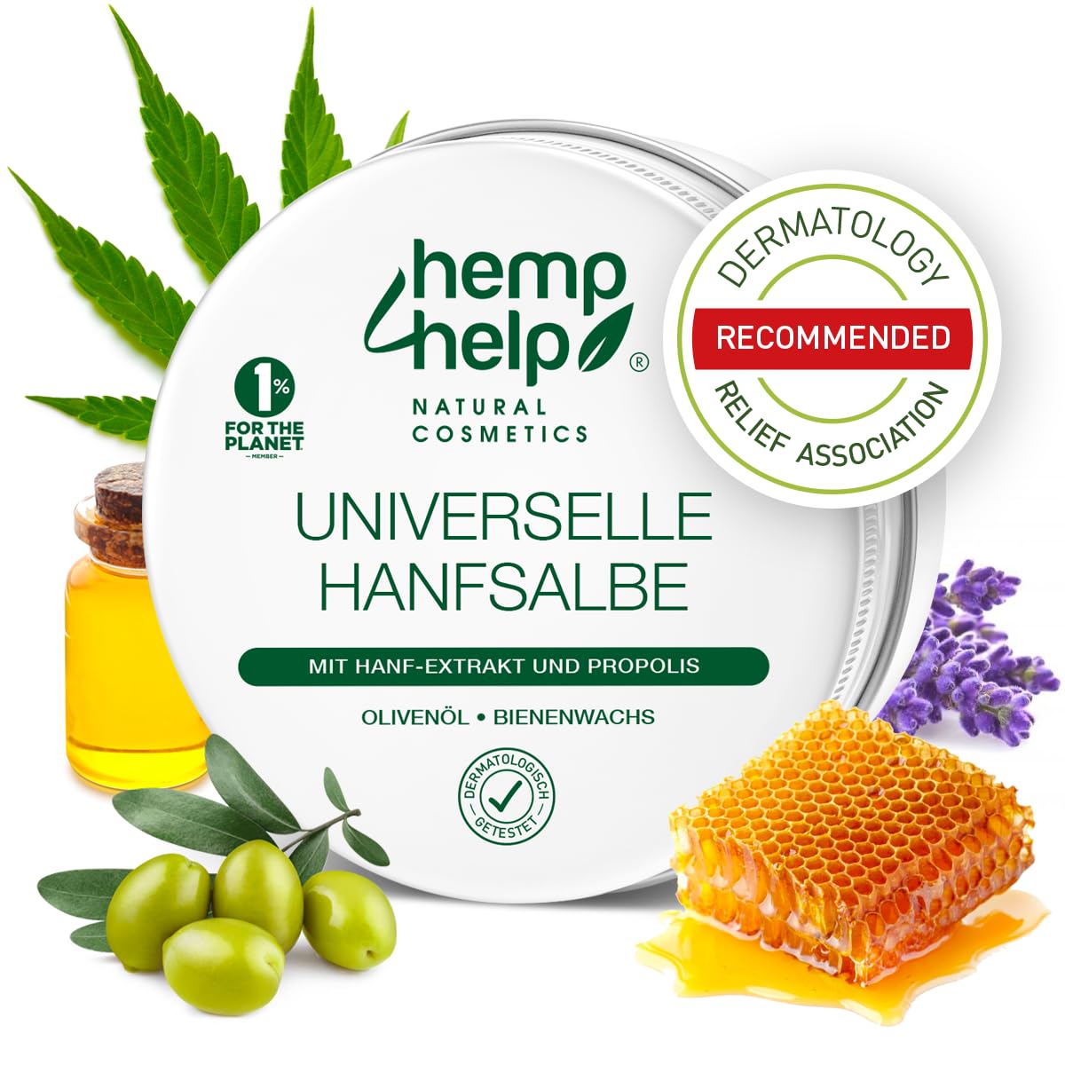 Neurodermitis Hanfsalbe mit Propolis & Manuka – 100 ml Pflege bei Ekzemen & rissiger Haut Für trockene, juckende Haut | Bio-Hanföl & Bienenwachs | Natürlich beruhigende Creme 100ml