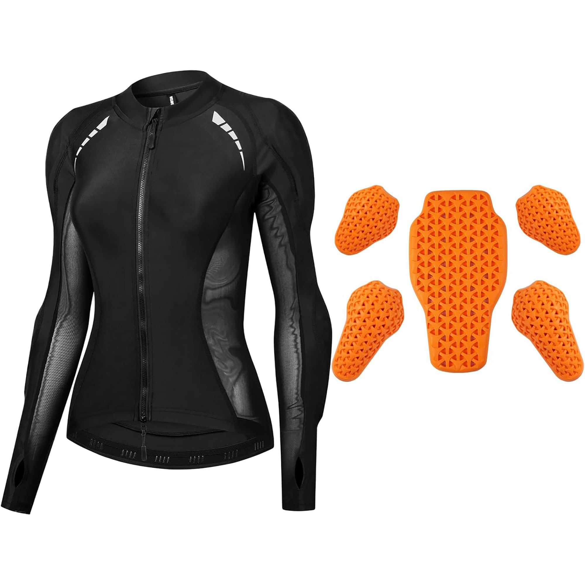 Chaqueta de Moto para Mujer, Transpirable Chaqueta blindada de Motocicleta, Elástica Camisa De Moto Mujer Verano para Montar Moto Bicicleta fitness en Desplazamientos diarios