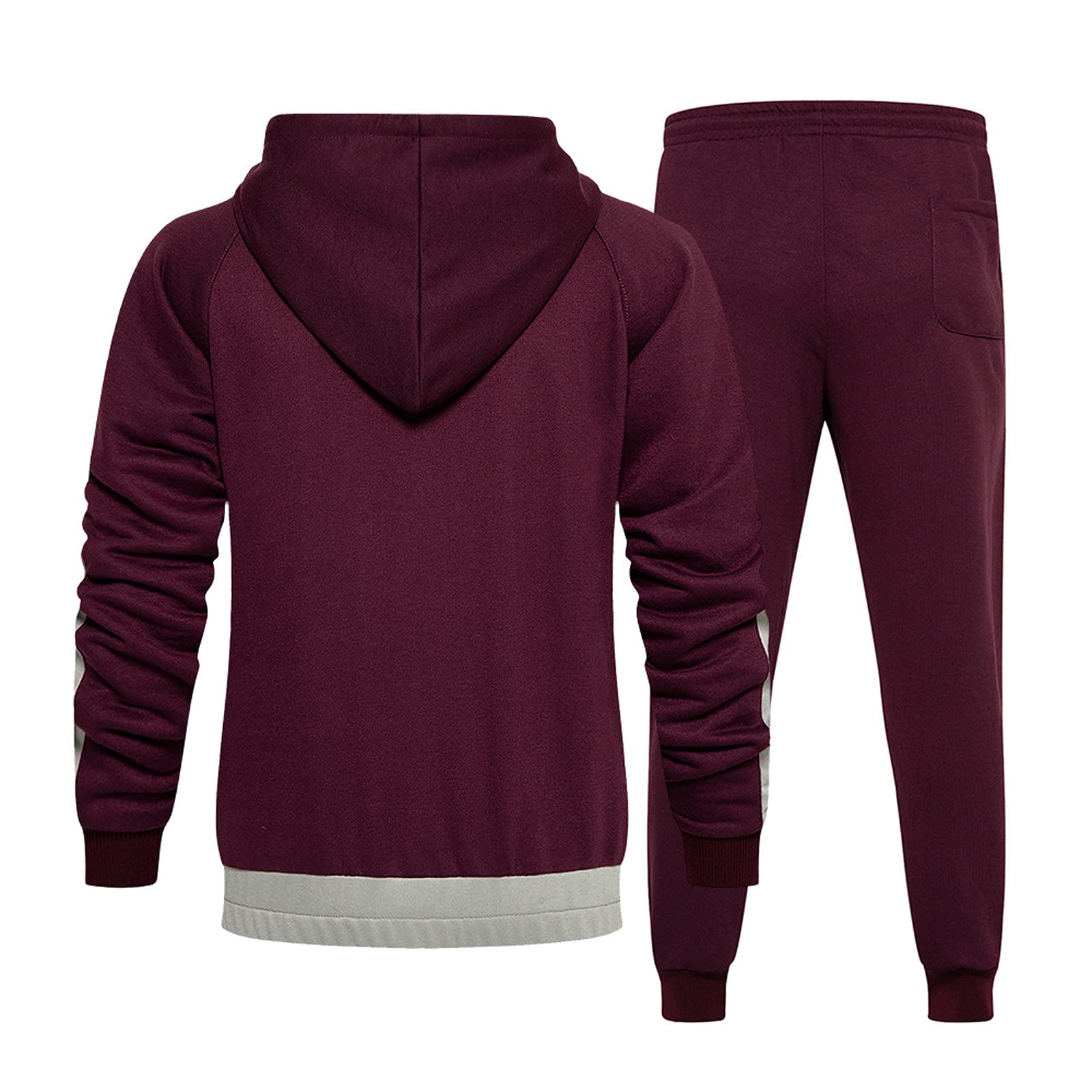 Tuta Ginnastica Uomo - Uomo 2 Pezzo Outfit Solido A Maniche Lunghe O Collo Sports Suit Long Pants Set Completa Invernale Pile