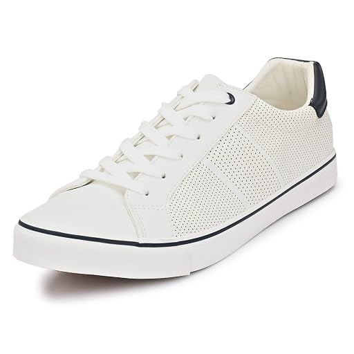 Klepe Lace-Up PU Sneakers White