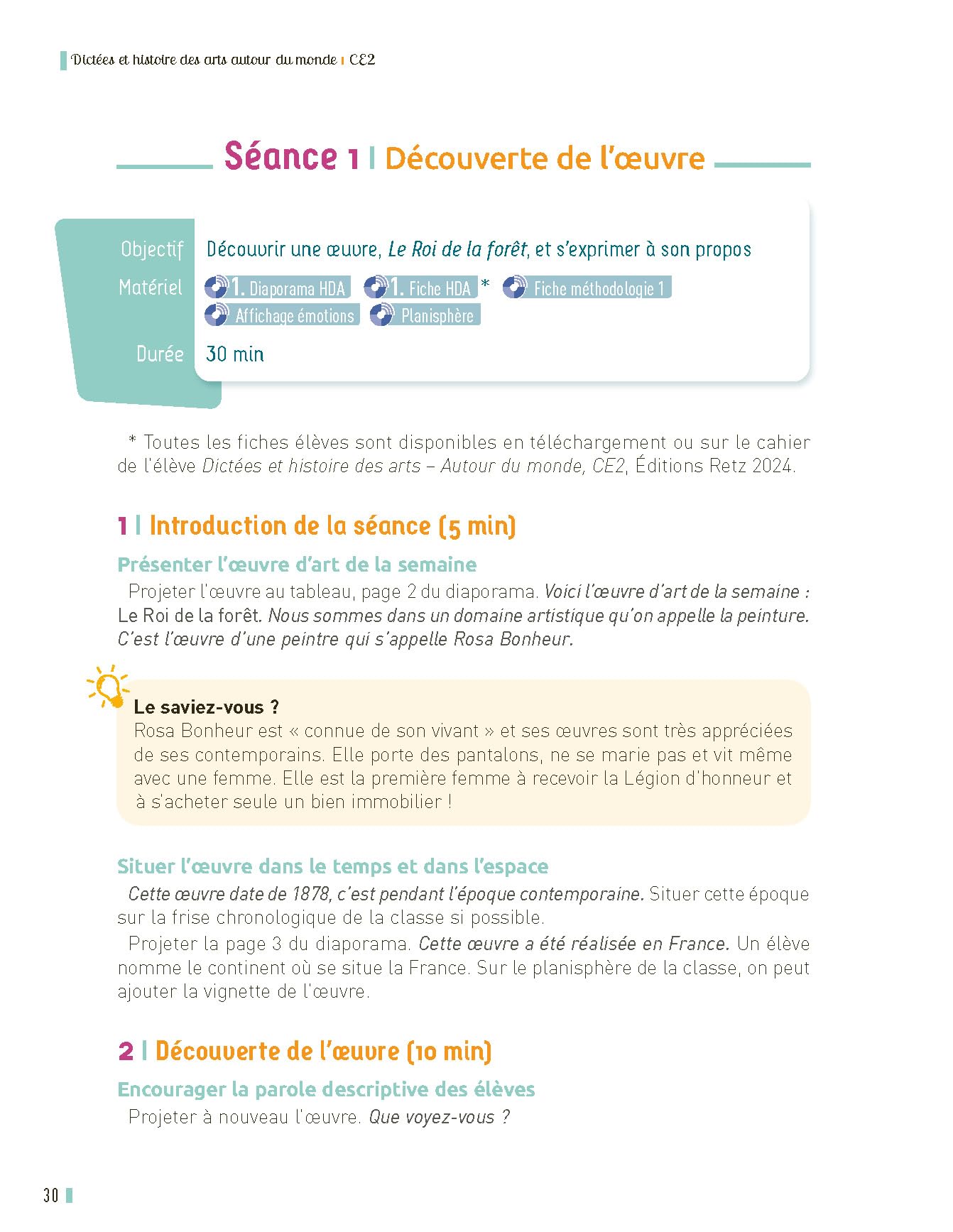 Dictées et histoire des arts CE2 - Autour du monde (+ ressources numériques)