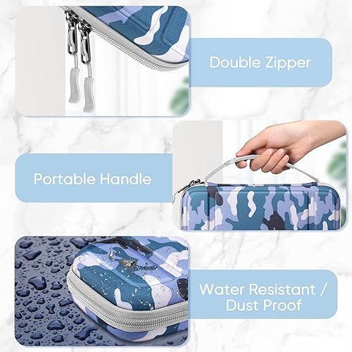 Miniatura 4 de Fintie Funda de transporte para Nintendo Switch OLED modelo 2021Switch 2017, a prueba de golpes funda protectora rígida bolsa de viaje con 10