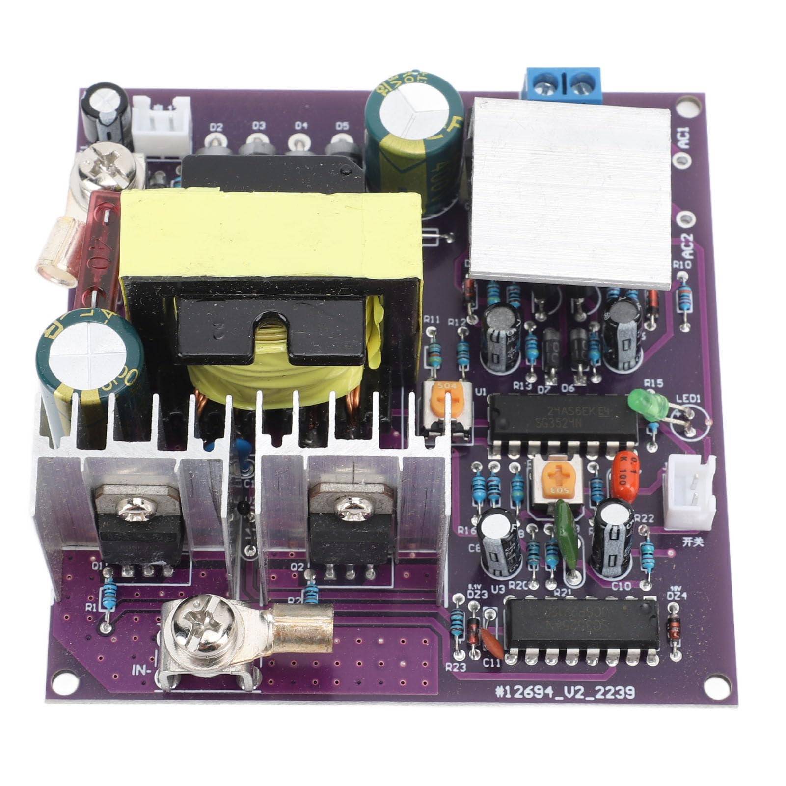 Fafeicy Modulo Inverter di Potenza da 300 W DC 12V a AC 220 V 50 Hz Scheda Inverter a Onda Sinusoidale Pura Convertitore Boost con Uscita Regolabile per Elettrodomestici Alimentazione di