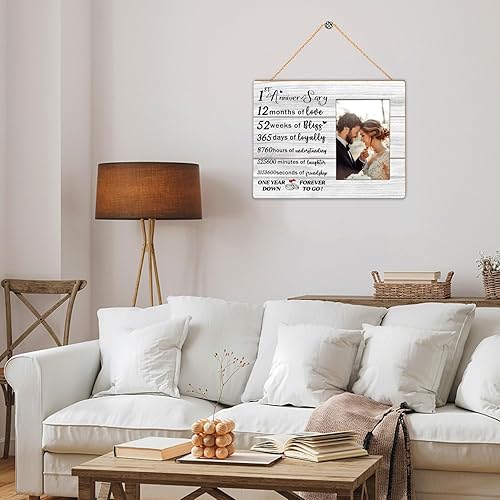 Miniatura 6 de Marco de fotos para el primer aniversario, regalos para el primer aniversario de la pareja, regalos de matrimonio de aniversario para él, ella,