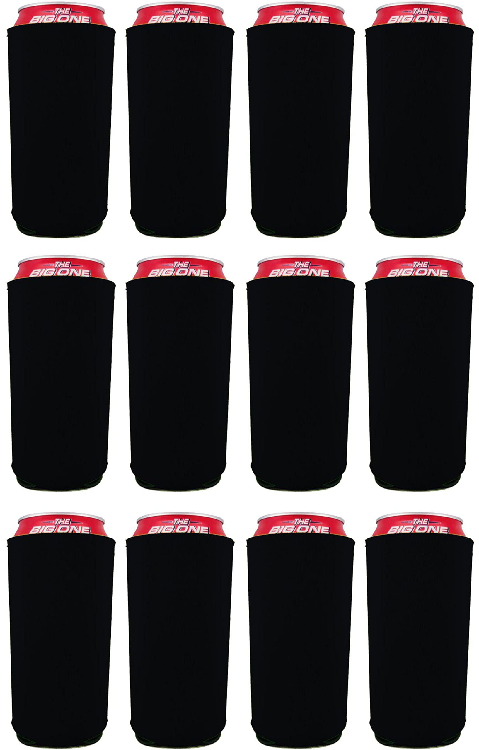 Blank Neoprene 24 oz. Can Coolie (12 Pack, Black)