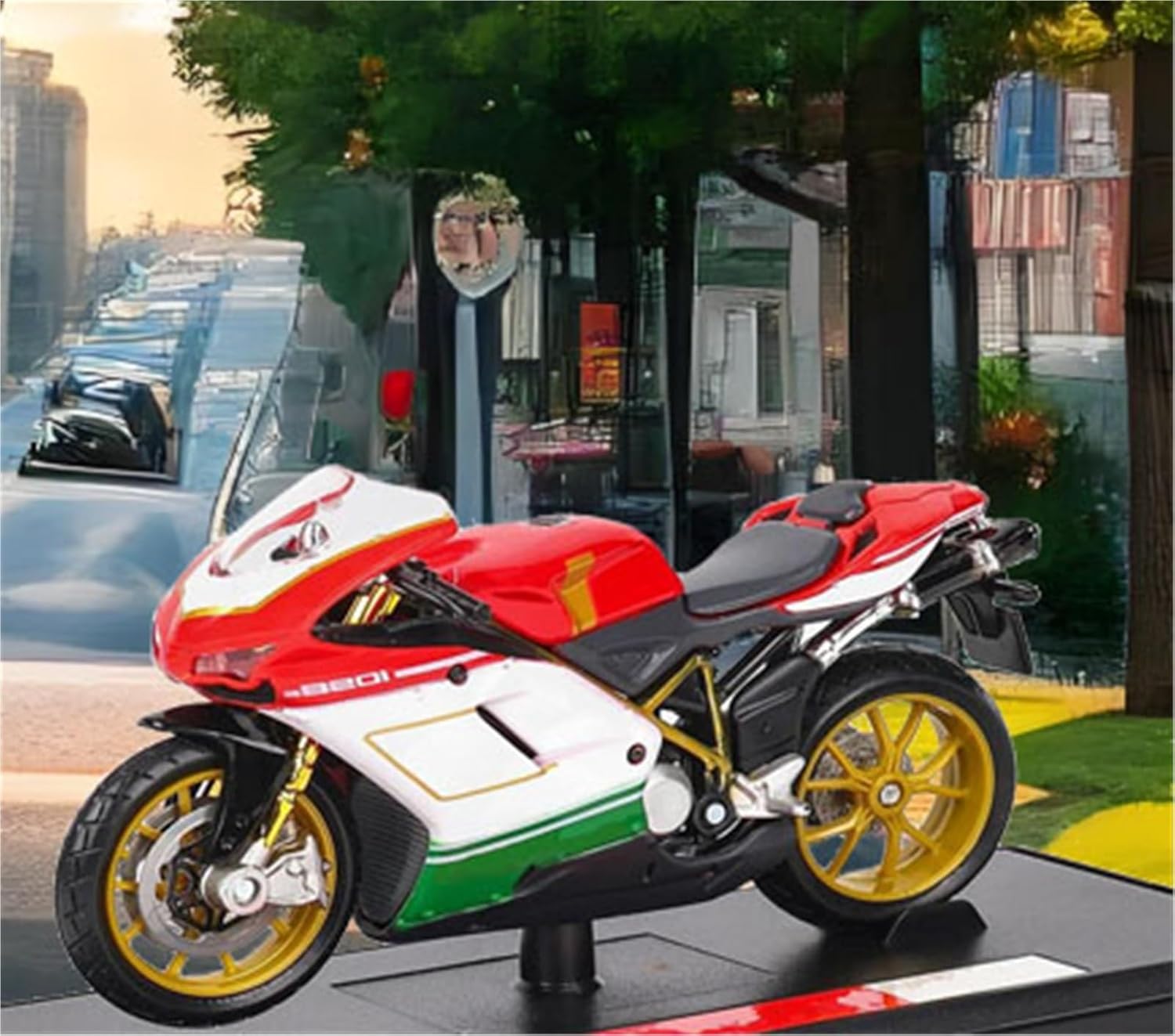 Collection 1/18 Motorcycle Model Diecasts Portable Racing Finger Motobike Simulation Collection Toys for Ducati 1098 S