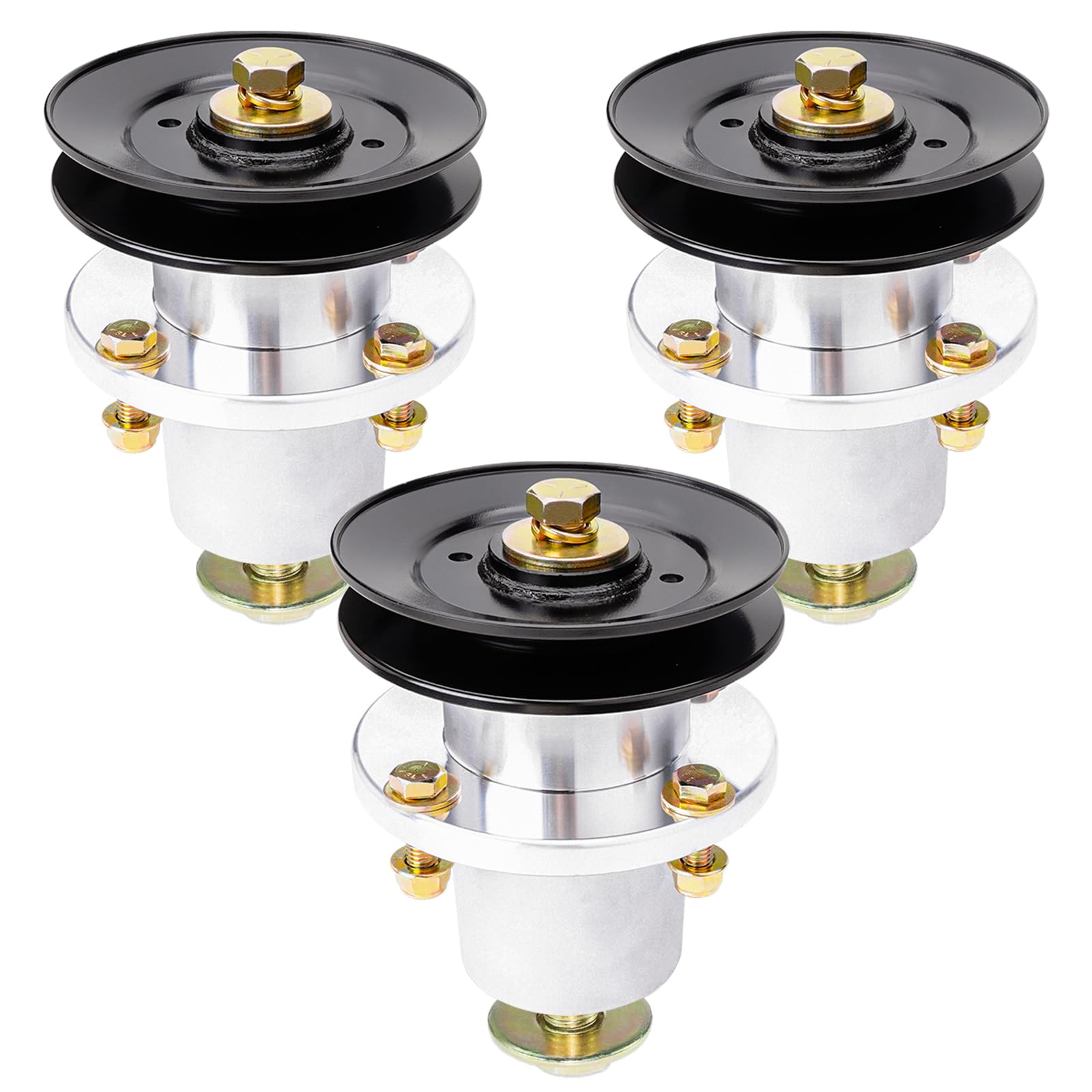 LAWN-EAGLE 3 Pack 037-2000-00 Spindle Assembly with 033-4820-00 Pulley Replace Bad Boy 037-2000-00 Spindle Bad Boy 037200000 Spindle Assy Bad Boy 037-2050-00 for Bad Boy MZ Magnum 42" 48" Deck Assembly