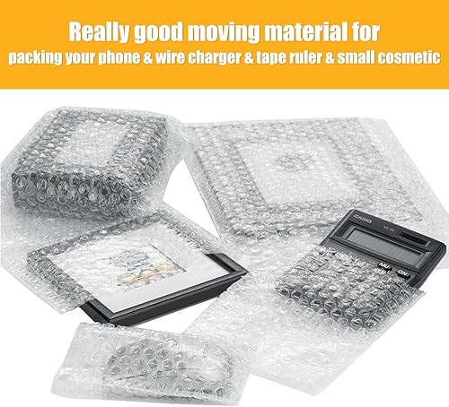 Miniatura 5 de 300 bolsas de burbujas transparentes de 6 x 6 pulgadas, pequeñas bolsas de burbujas, bolsas de burbujas de doble pared a prueba de golpes, bolsas de