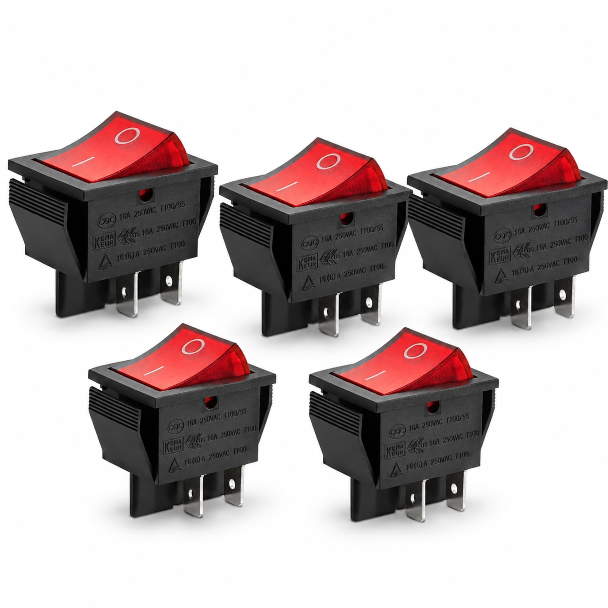 Interruptor Basculante DPST ON/OFF 4 pin, 5 Unidades - imagen 1