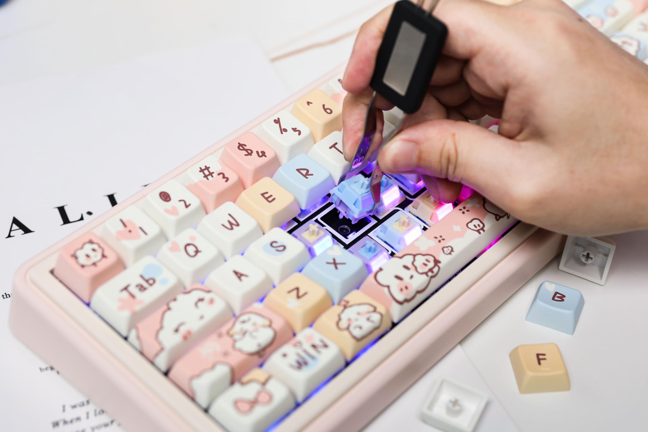 Amazon | EPOMAKER CIDOO Nebula ゲーミングキーボード 65% VIA