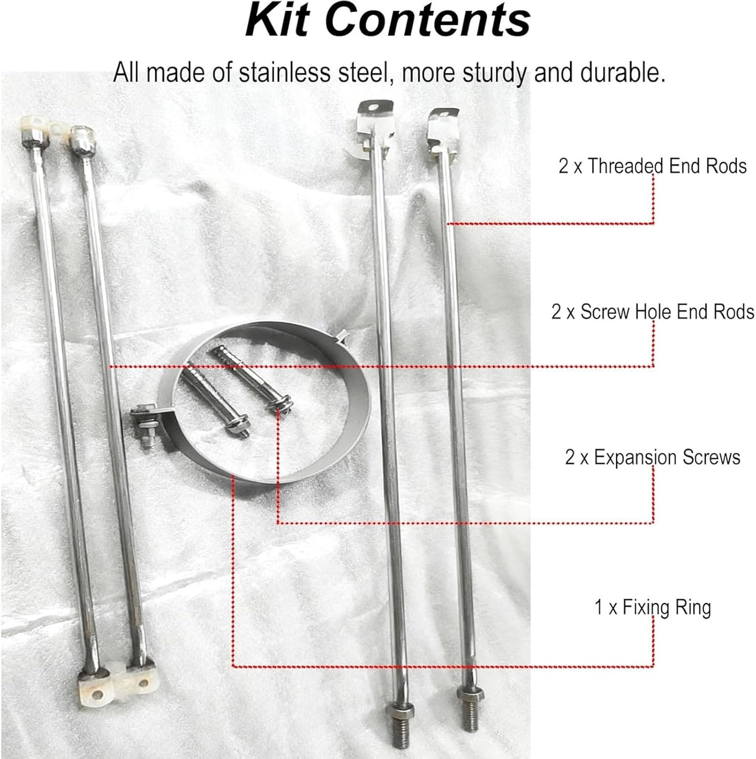 Heavy-Duty Wall Fixing Bracket for 6" Chimney Pipe Support, Ideal for Drainage, Gas, and Material Conveying Pipelines, Prevents Tipping - Roof Installation Kit