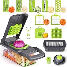 AiExpectoX Food Slicer, Food Chopper, Vegetable Chopper, Vegetable Cutter, Veggie Chopper and Veggie Slicer, Onion Chopper, Potato Slicer and Potato Cutter with Containers for Kitchen