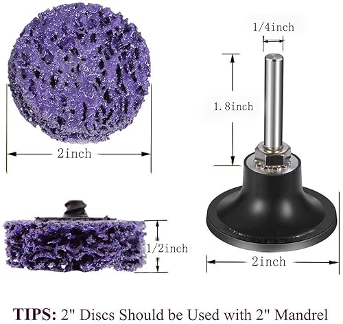 Miniatura 9 de 11 unidades de discos de tira de cambio rápido de 2 pulgadas, accesorios para amoladora de troquel de ángel para tiras de pintura, limpia soldaduras