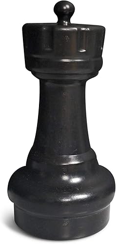 MegaChess Pieza de ajedrez de plástico individual  Rook  8.5 pulgadas de alto  Blanco y negro  Este artículo es un componente del juego de ajedrez