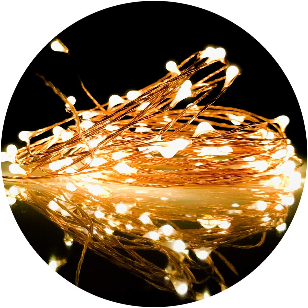 Extra Long Firefly LED Lights. Fairy String Lights, 99FT 2 Pack. Warm White Firefly Fairy Lights for Party, Weddings, Holiday or Christmas. A/C Adapter Included. (2 - Pack Bundle)