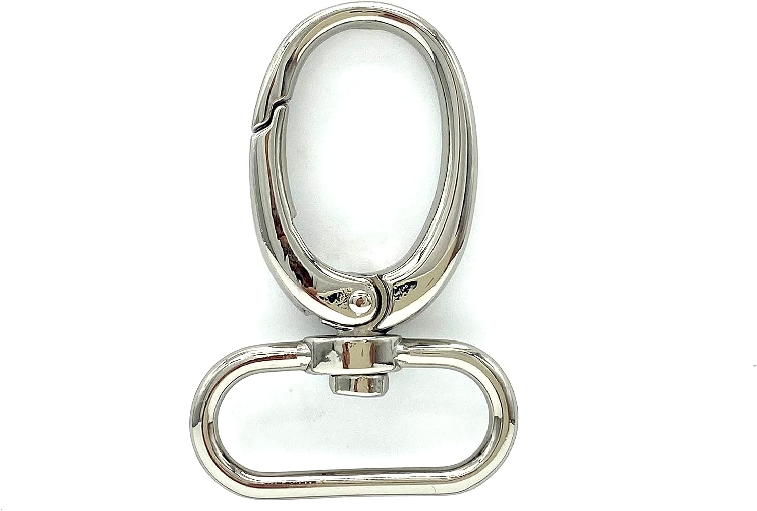 3dancraftit Push Gate Swivel Snap Hooks Lanyards Clasp Clips Lobster Clasps Hook zinc alloying 1.25 inch / 32mm (Eye Size) 6 Pieces Nickel J20