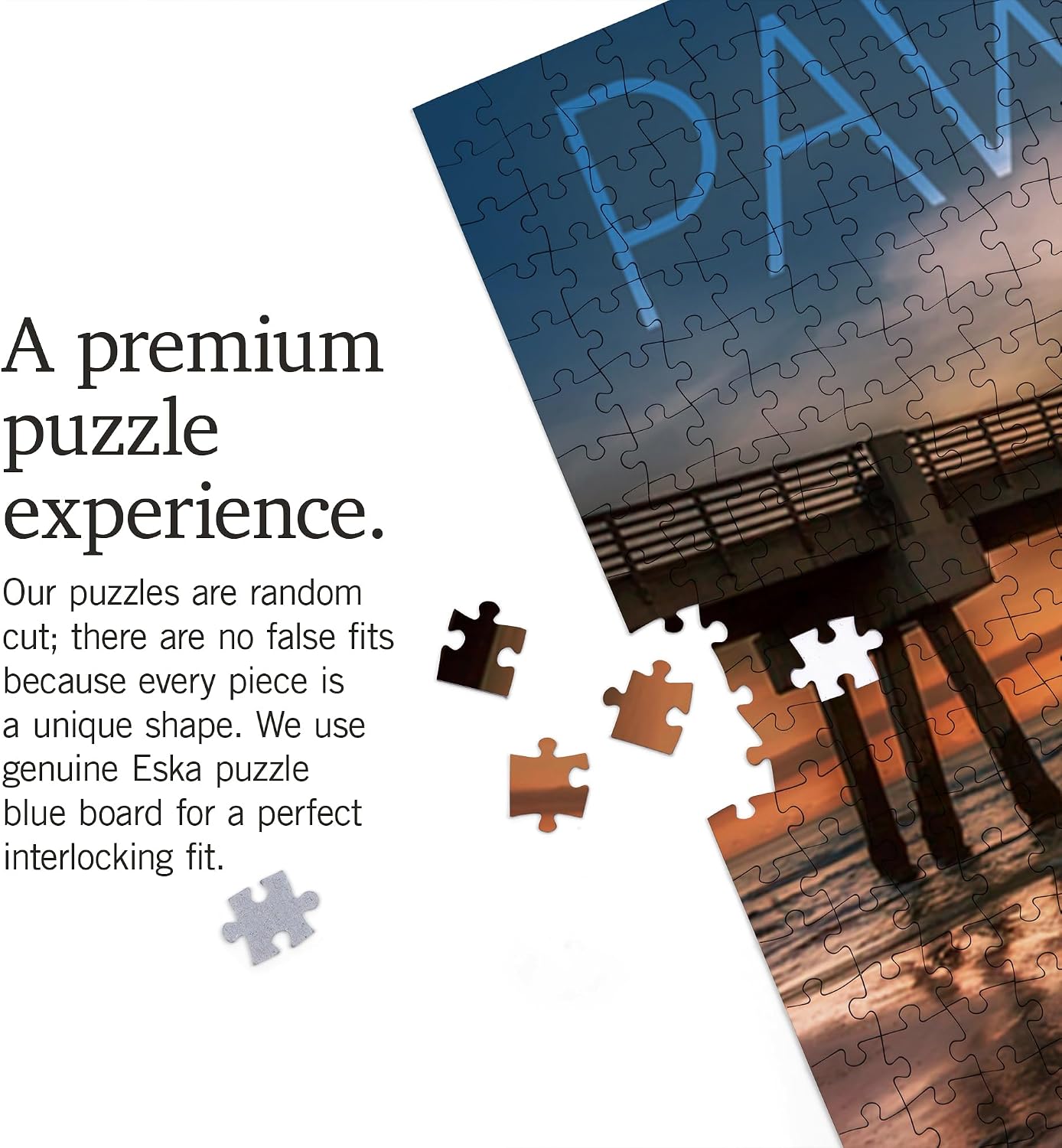 Pawleys Island, South Carolina, Pier and Sunset (1000 Piece Puzzle, Challenging Jigsaw Puzzle for Adults, Made in USA)