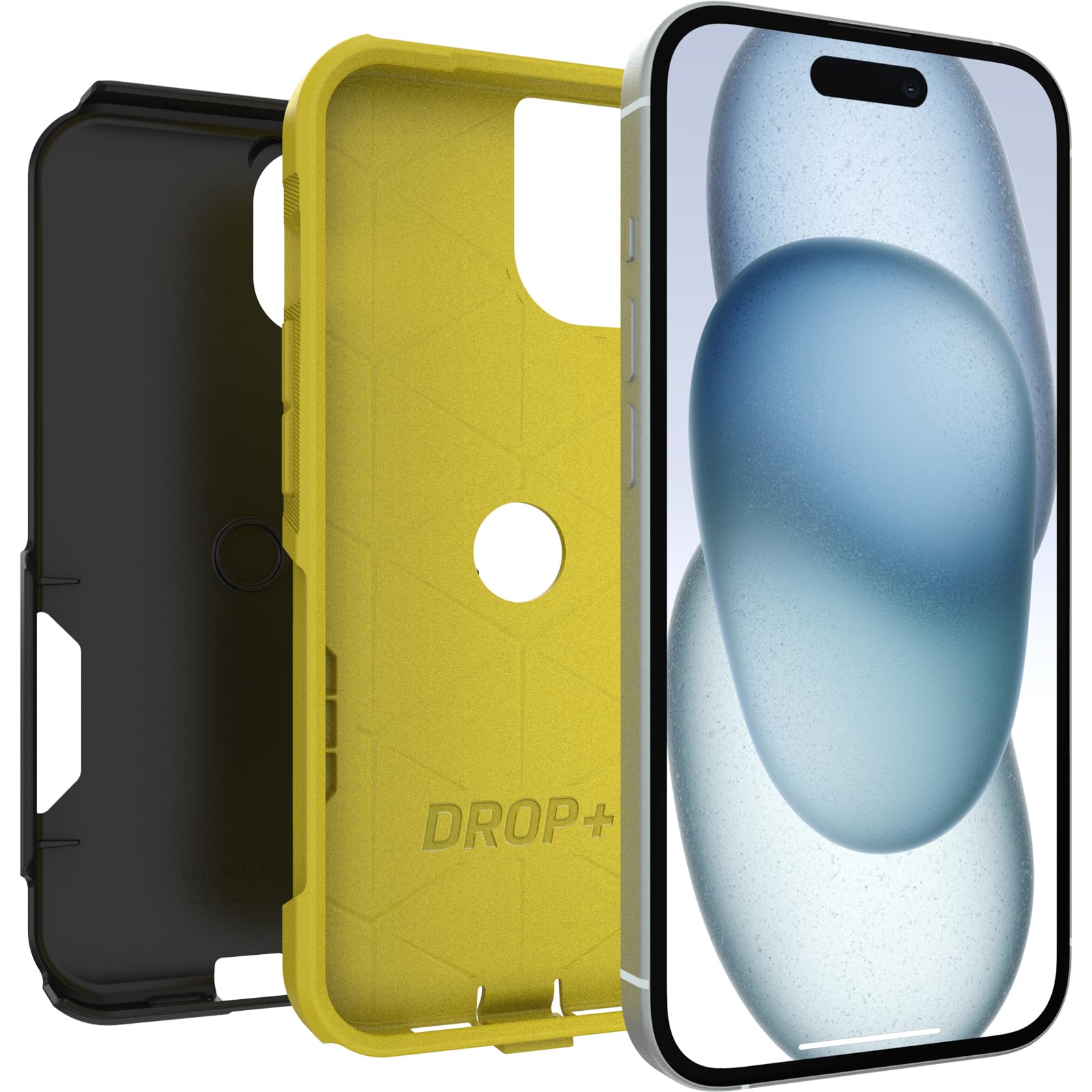 OtterBox Funda para iPhone 16e, 15, 14 y 13 Commuter Series, Night Rever (Amarillo/Negro), Delgada y Resistente, fácil de Llevar, con protección de Puerto