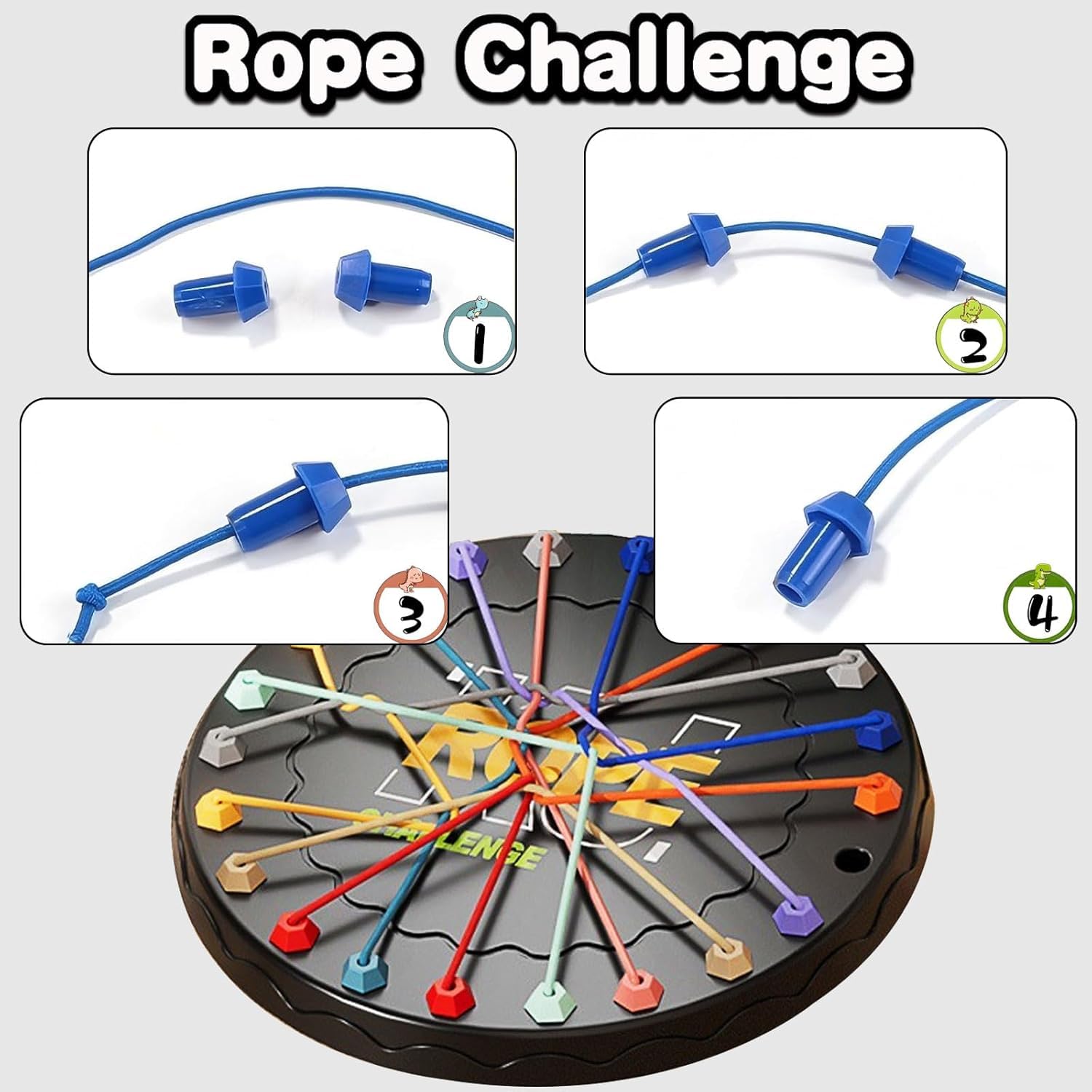 Kidoyz Rope Untangle Toy for Kids | Sensory & Educational Puzzle Toy | Fun Knot Game for Boys & Girls | Develops Focus & Motor Skills | Social Mind Activity Toy | Ages 3+ 1