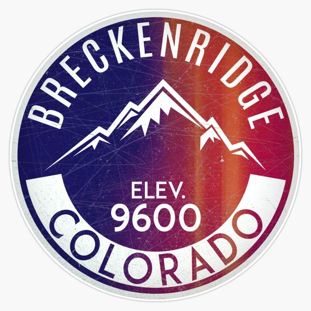 Breckenridge Colorado Skiing Sticker 3" Hiking Camping Breck Ski Vinyl Decal Wall Laptop Window Car Bumper