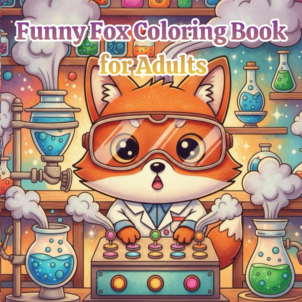 Funny Fox Coloring Book for Adults: Relaxing Fox Designs with a Hilarious Twist: A Whimsical Adult Coloring Book for Stress Relief, Featuring Silly ... and Positive Vibes for Mindful Relaxation