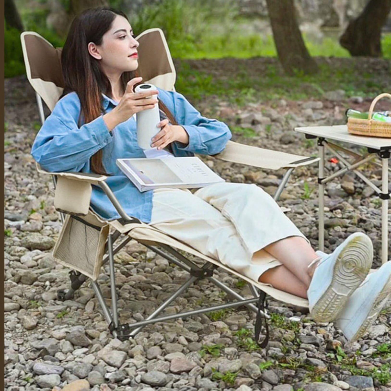 Amazon｜リクライニングチェア アウトドアチェア コンパクト デッキ