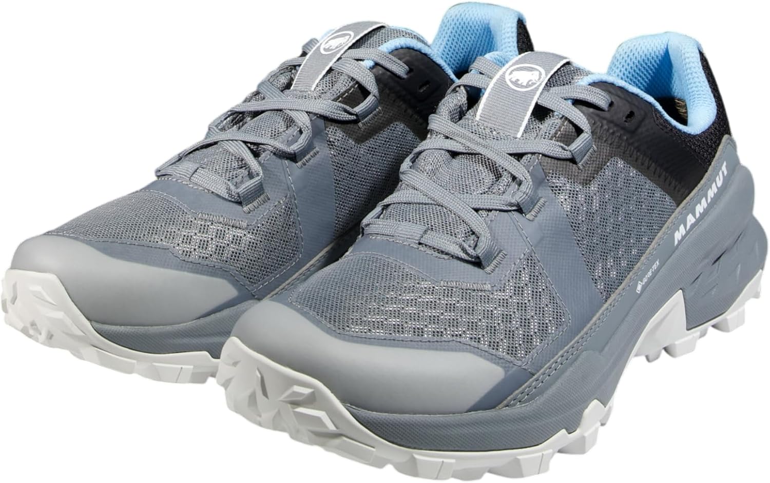 Mammut Women’s Girun II Low GTX Hiking Shoes, Lightweight Gore-TEX, Breathable Mesh, EVA Midsole & Grippy Outsole for Comfort & Trail Performance, Alloy-Light Glacier Blue, 7.5
