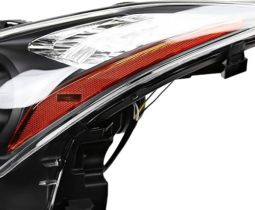 Vista 7 de SPEC-D TUNING Faros delanteros negros con faros antiniebla integrados compatibles con Infiniti G37, Q60 2DR Coupe 2008-2015, conjunto de faros