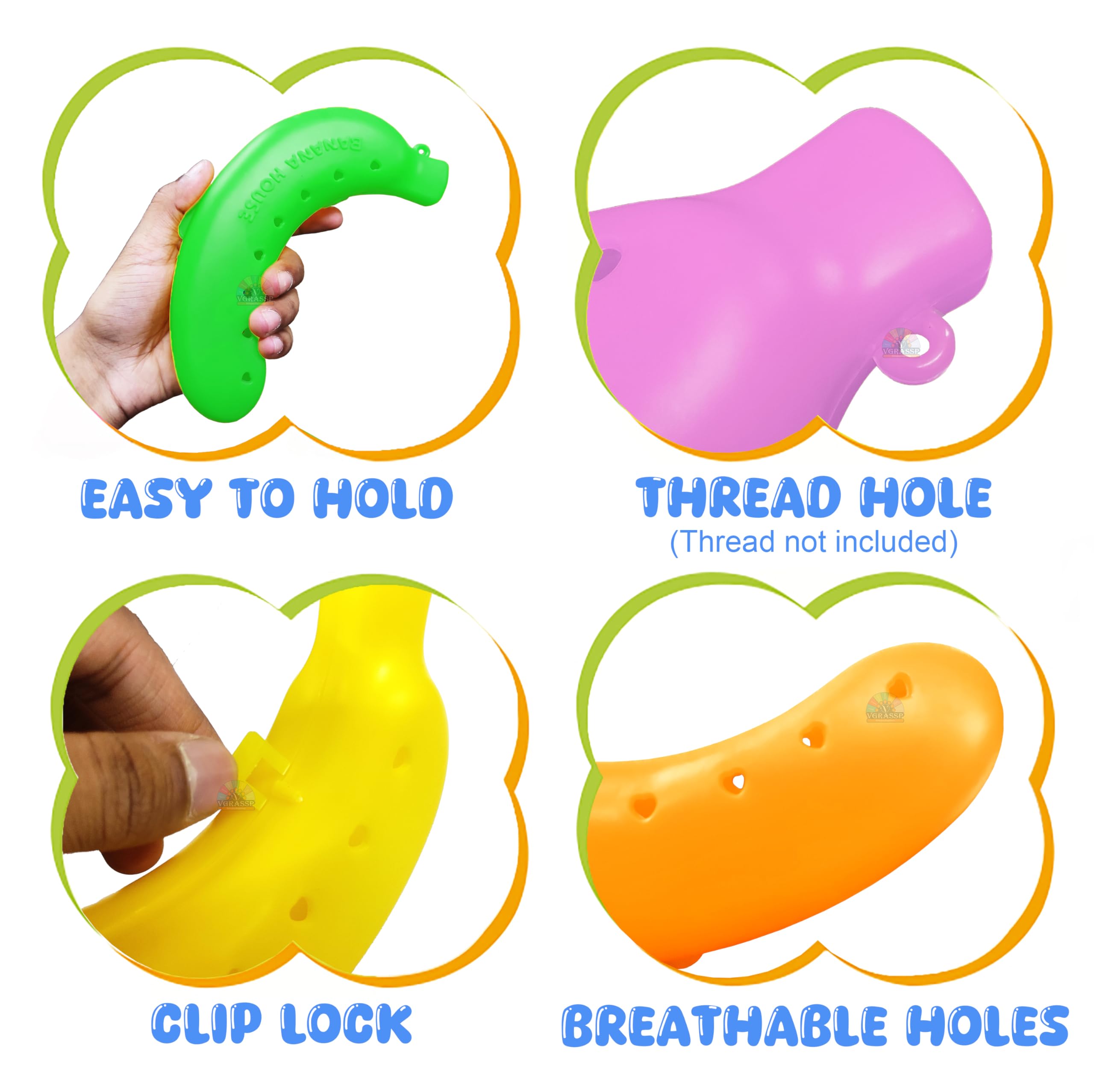 VGRASSP Pack of 2 Banana Storage Case For Kids - Banana Box For School And Outdoor - Color As Per Stock - Image 6 thumbnail
