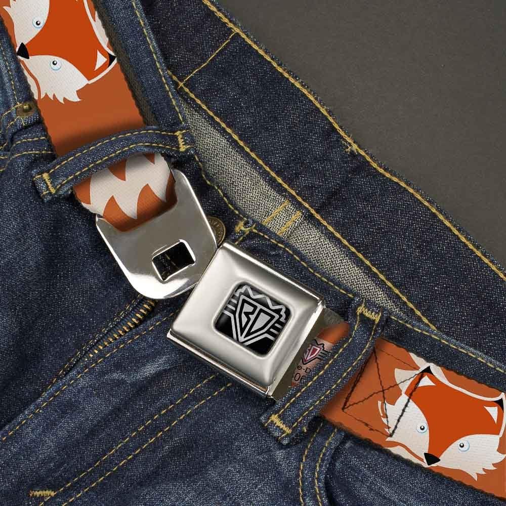 Buckle-Down Seatbelt Belt - Fox Face/Tail Orange/Natural