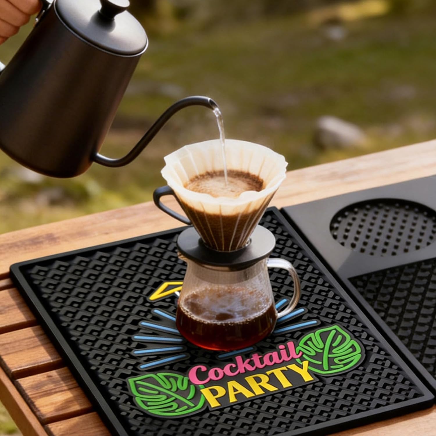 Drink Mat for Food Prep and Beverage Serving, Machine Washable Stable Cocktail Station