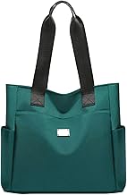 URAQT Women's Nylon Shoulder Bag, 34 x 31 cm Waterproof Tote Bag for Women, Light Large Capacity Comes with Multiple Pockets, for School Work Travel