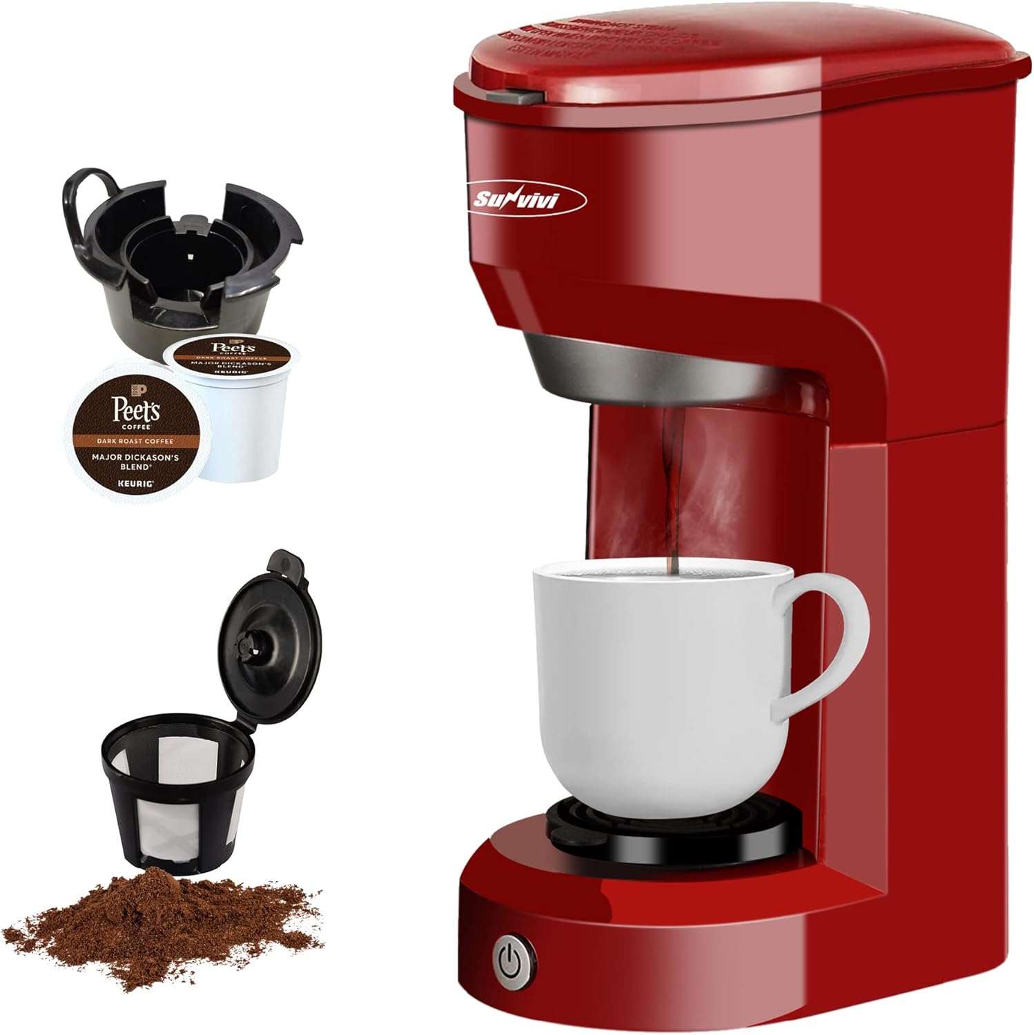 X WINDAZE Single Serve Coffee Maker for K Cup Pod & Coffee
