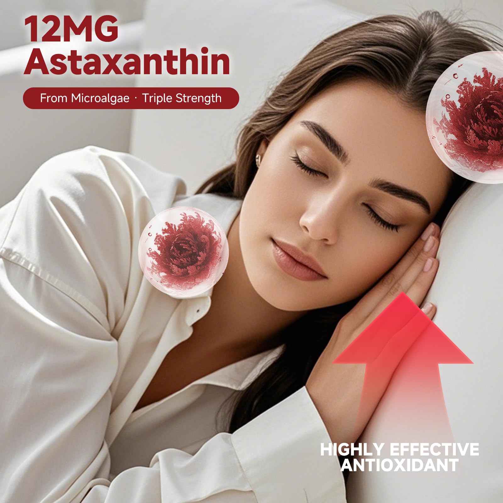 Premium Astaxanthin Supplement 12mg - Powerful Antioxidant Formula for Eye Skin Health Immune Function Internal Circulation Support - 120 Softgels — Amazon image 2