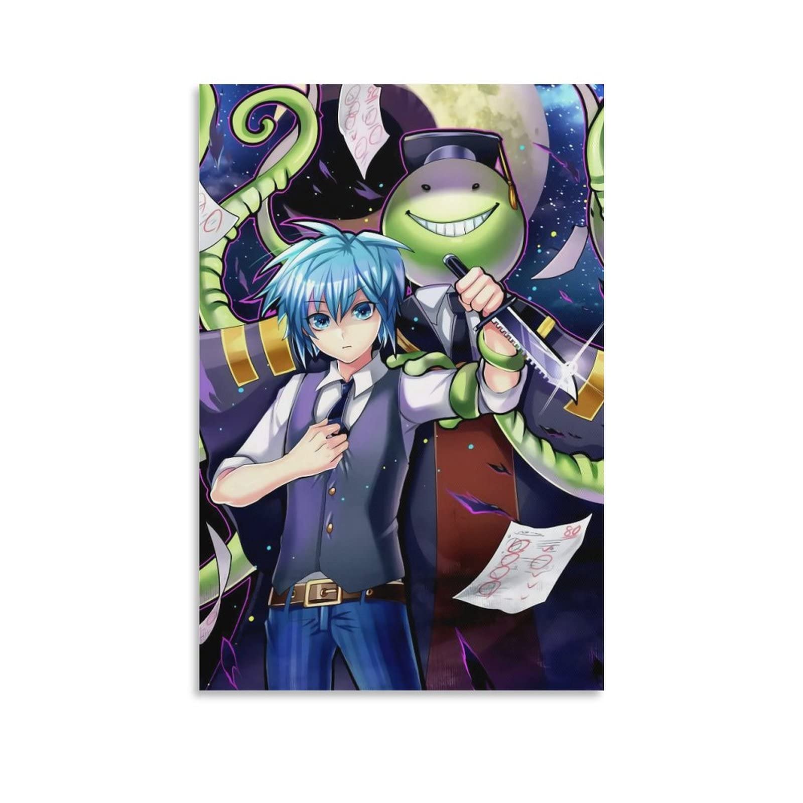 Poster Sur Toile Assassination Classroom - 30 X 45 Cm - Style Sans Cadre - Décoration Murale Chambre, Salon, Bureau