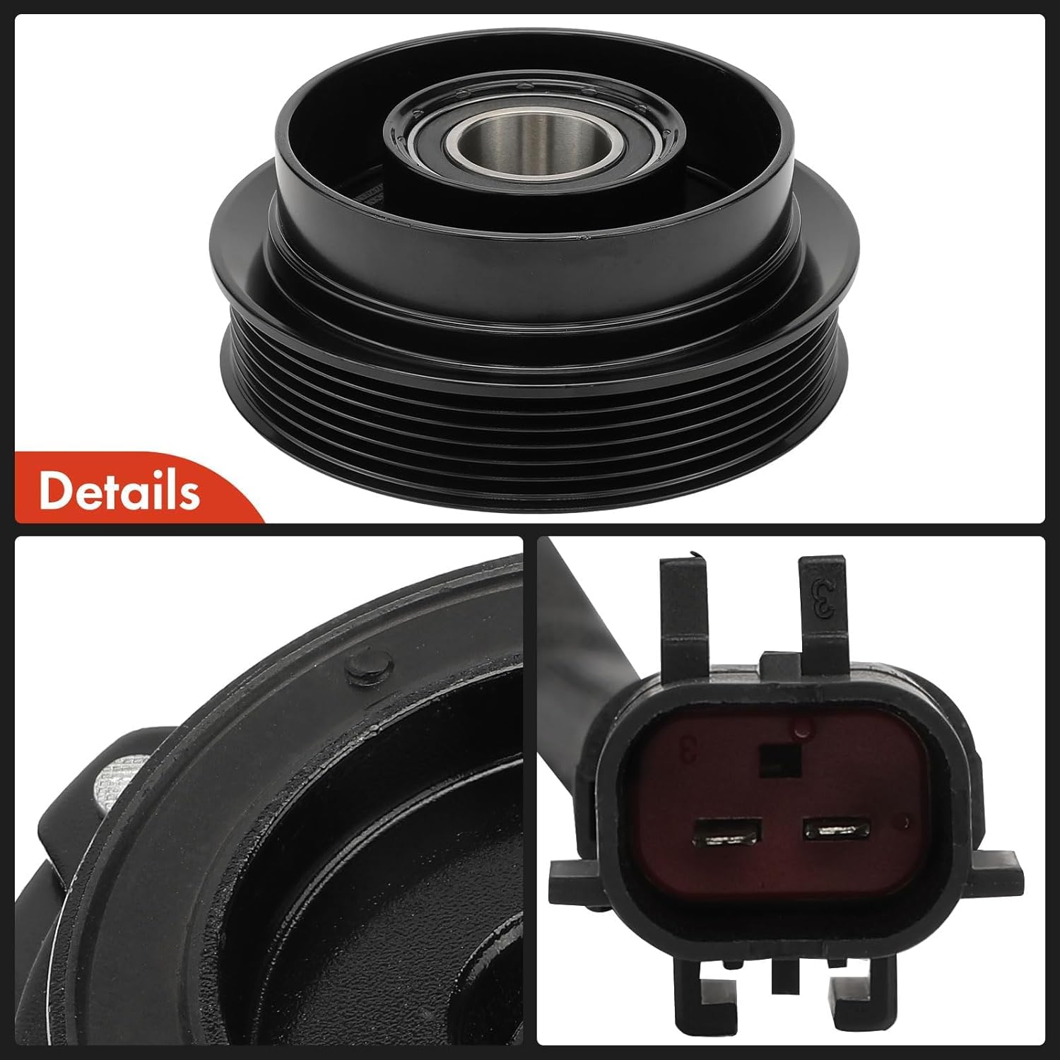 A-Premium A/C Compressor Clutch Kit Compatible with Dodge Charger 2006-2010, Challenger 2008-2010, Magnum 2005-2008 & Chrysler 300 2005-2010 & Jeep Grand Cherokee 2005-2010